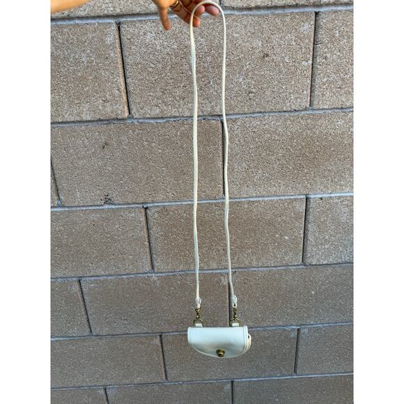 Vintage COACH Leather Mini Convertible Crossbody Belt Bag RARE Cream 9826 Purse - Picture 6 of 14